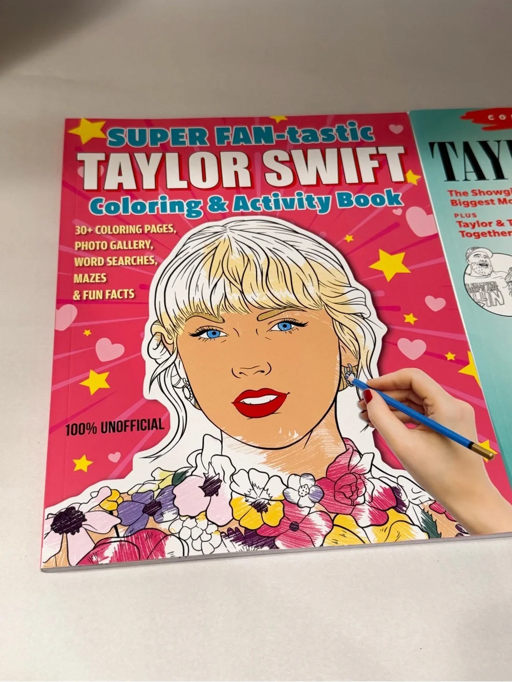 Taylor Swift Coloring & Activity Book Set - Pink & Teal Covers